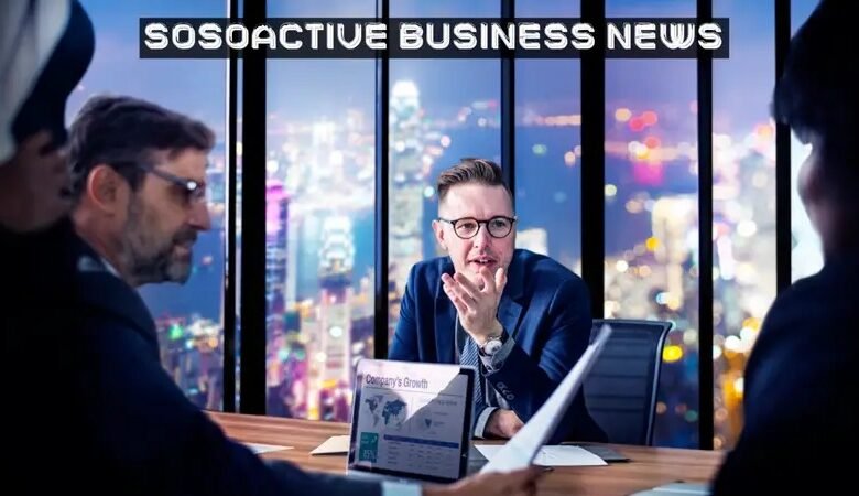 Sosoactive Business News dashboard highlighting startup trends and digital innovation